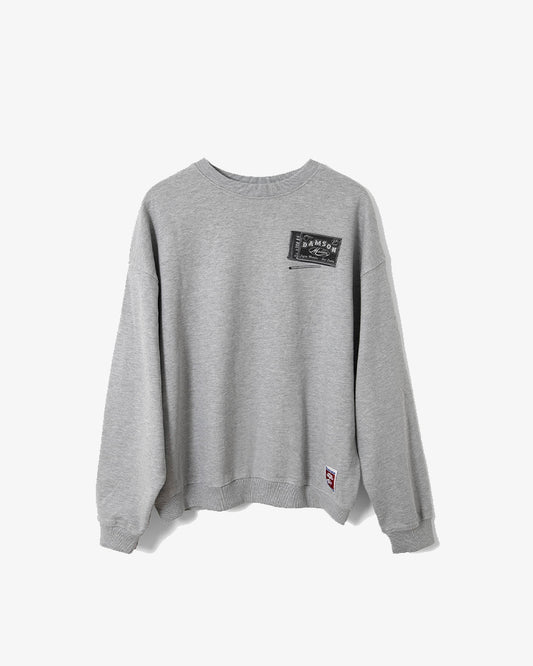 Damson Madder Dm General Store Sweatshirt- Grey Marl