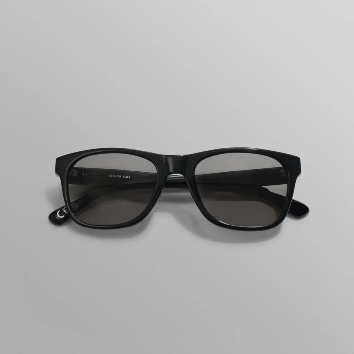 Eltham Black Acetate Square Sunglasses