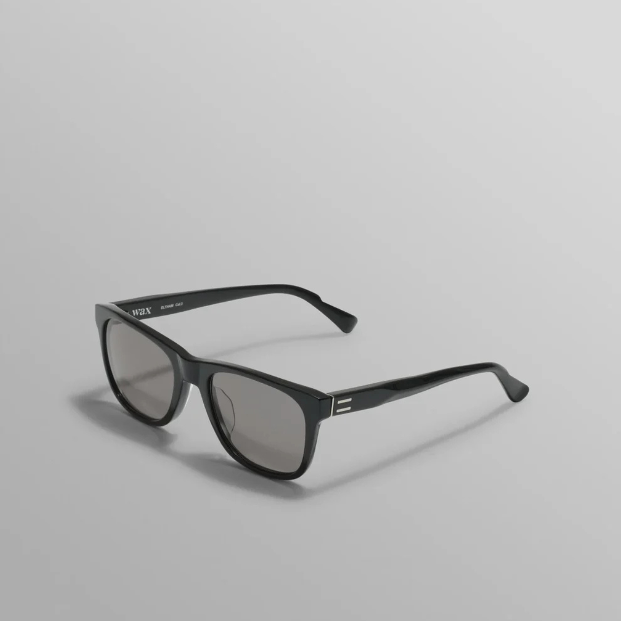 Eltham Black Acetate Square Sunglasses
