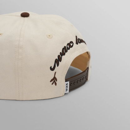 Farrell Ecru And Brown Script Crest Trucker Cap