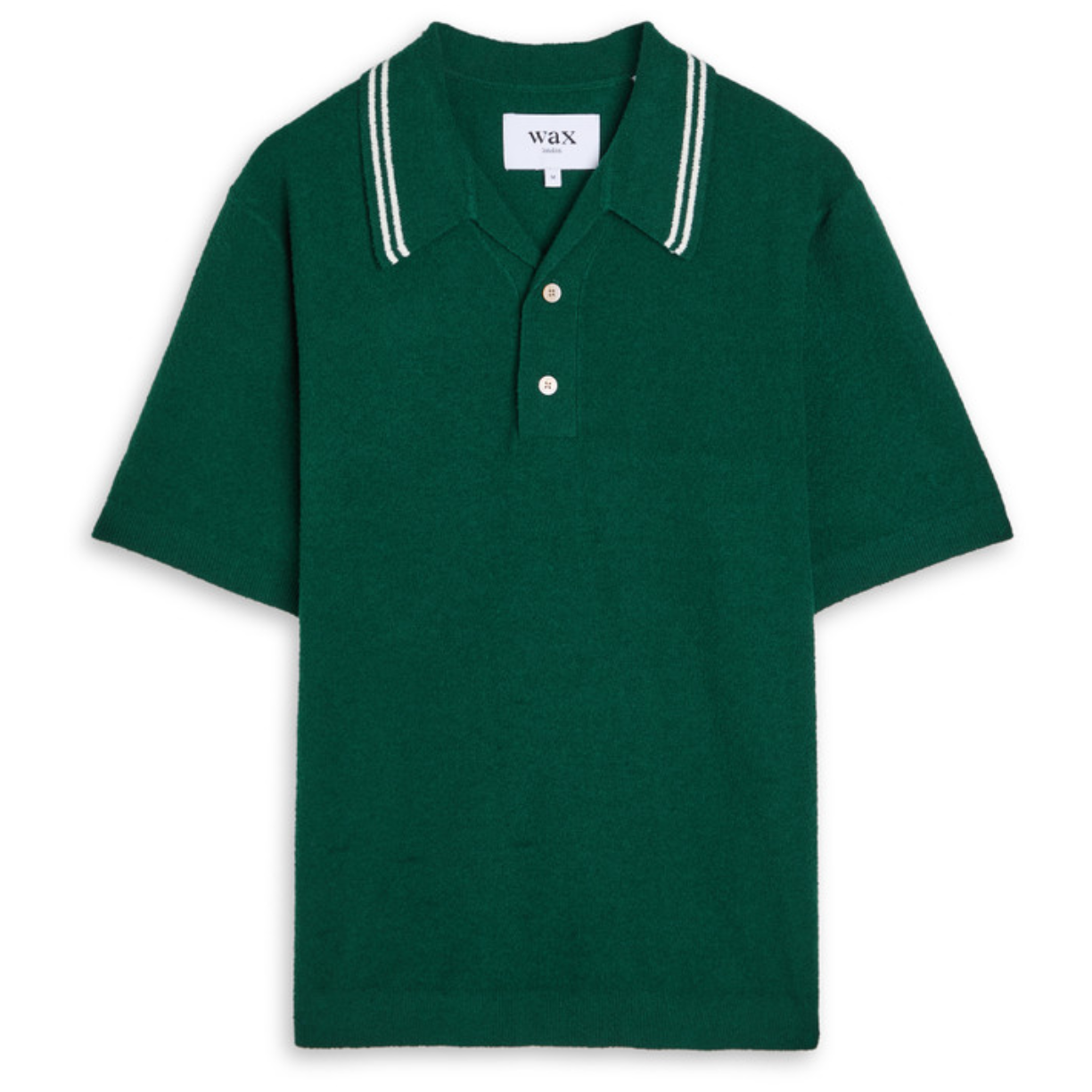 Albion Polo Boucle Cotton Forest Green