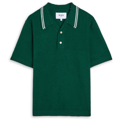 Albion Polo Boucle Cotton Forest Green