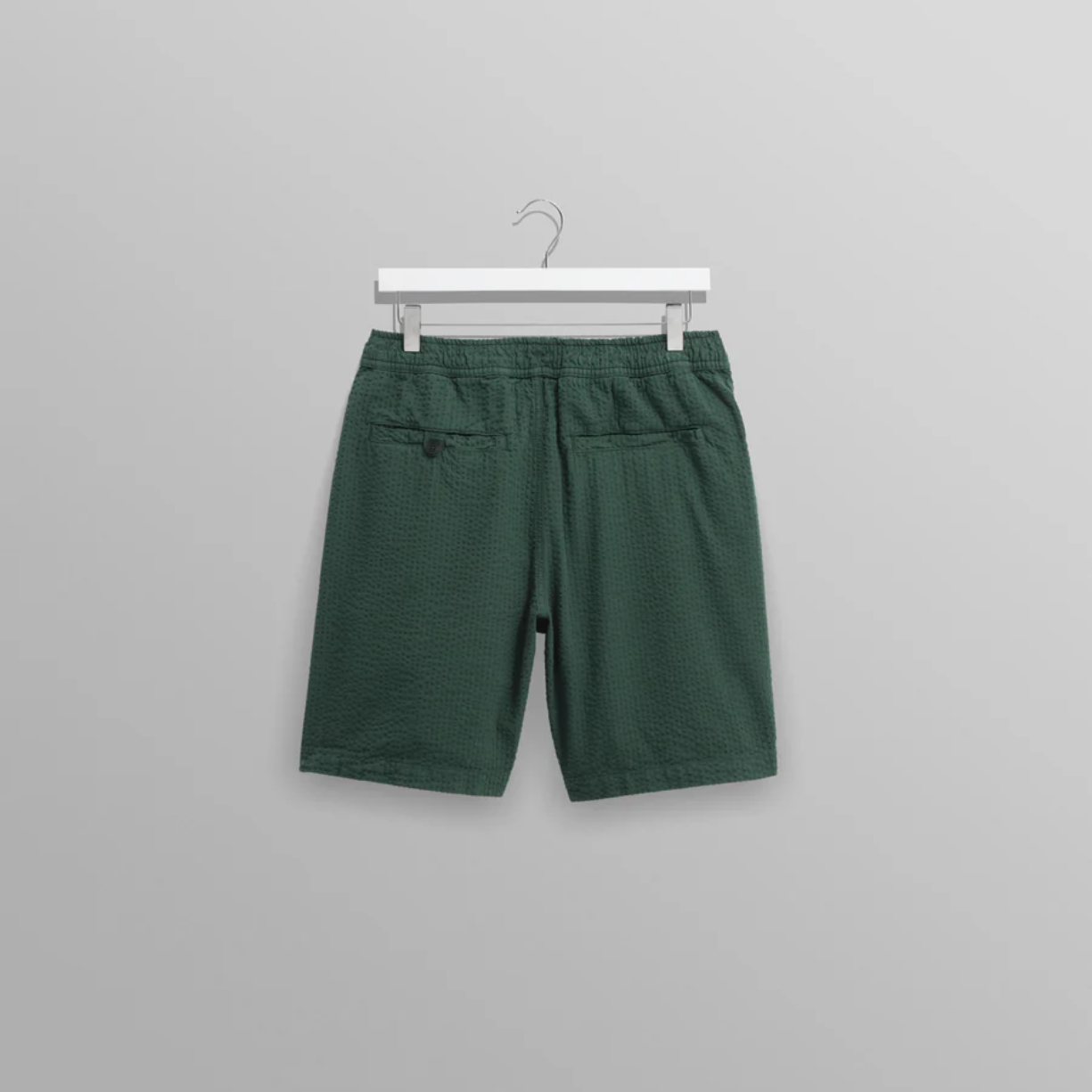 Fuller Forest Green Cotton Seersucker Shorts