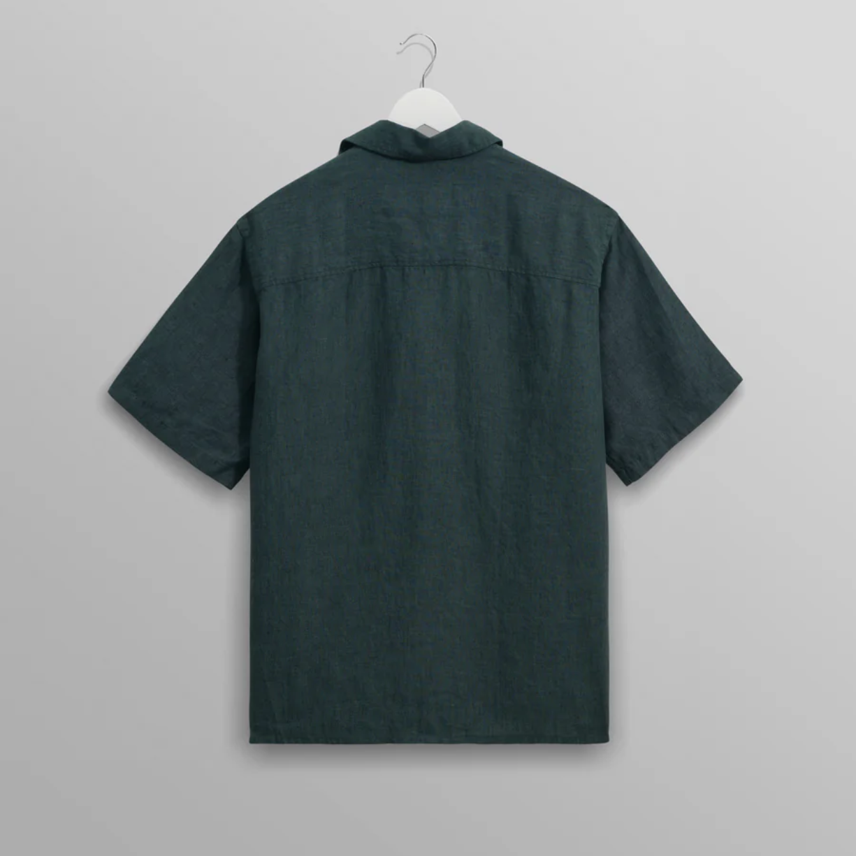Bartlett Dark Green Two Tone Linen Short Sleeve Shirt
