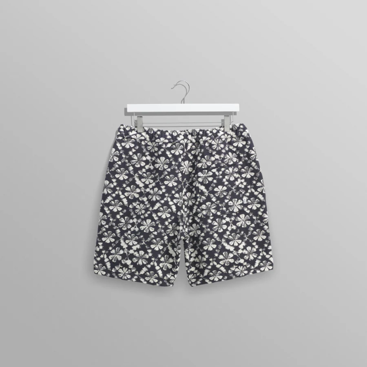 Kurt Navy Flower Stamp Jacquard Shorts