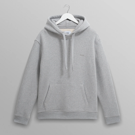 Hoxton Heather Grey Brushed Organic Cotton Hoodie