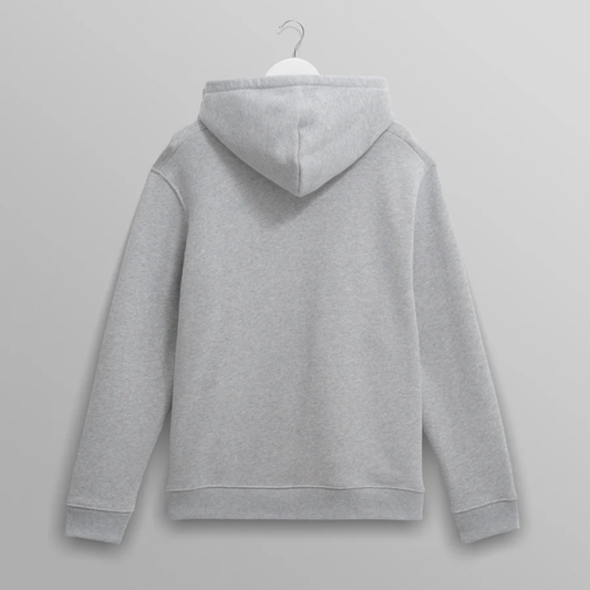 Wax London Hoxton Heather Grey Brushed Organic Cotton Hoodie