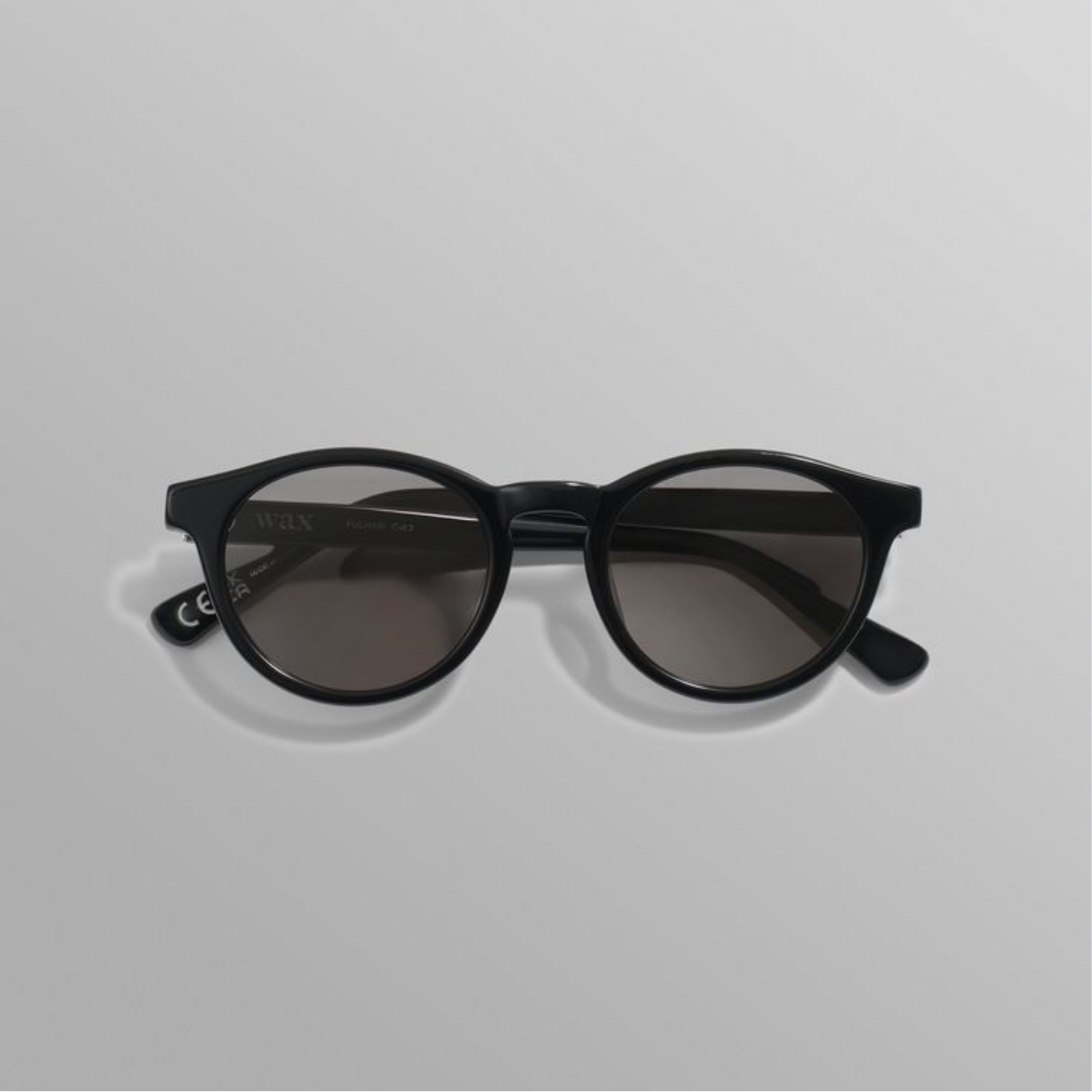 Fulham Black Acetate Round Sunglasses
