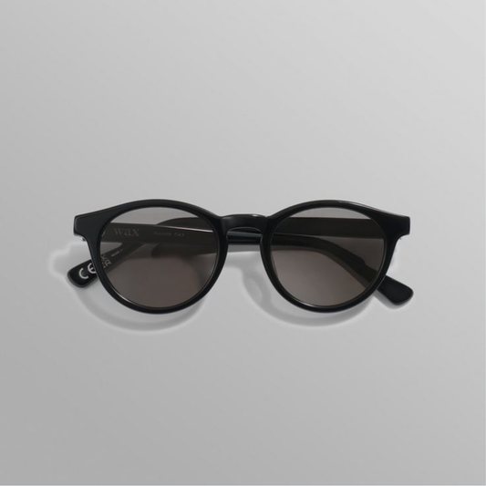 Fulham Black Acetate Round Sunglasses