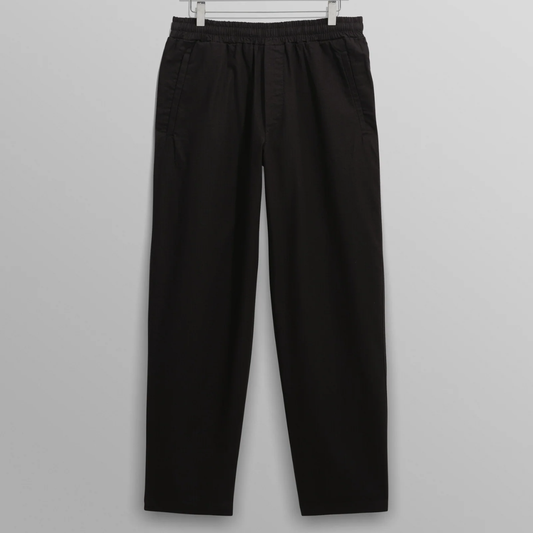 Wax London Tyne Black Linen Ripstop Trousers