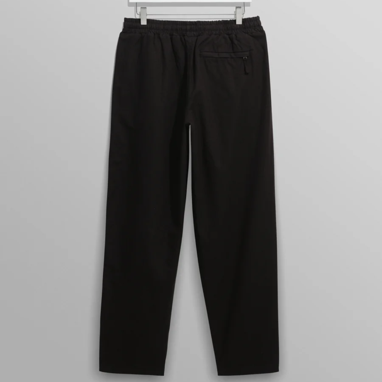 Tyne Black Linen Ripstop Trousers