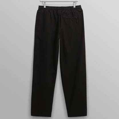 Tyne Black Linen Ripstop Trousers
