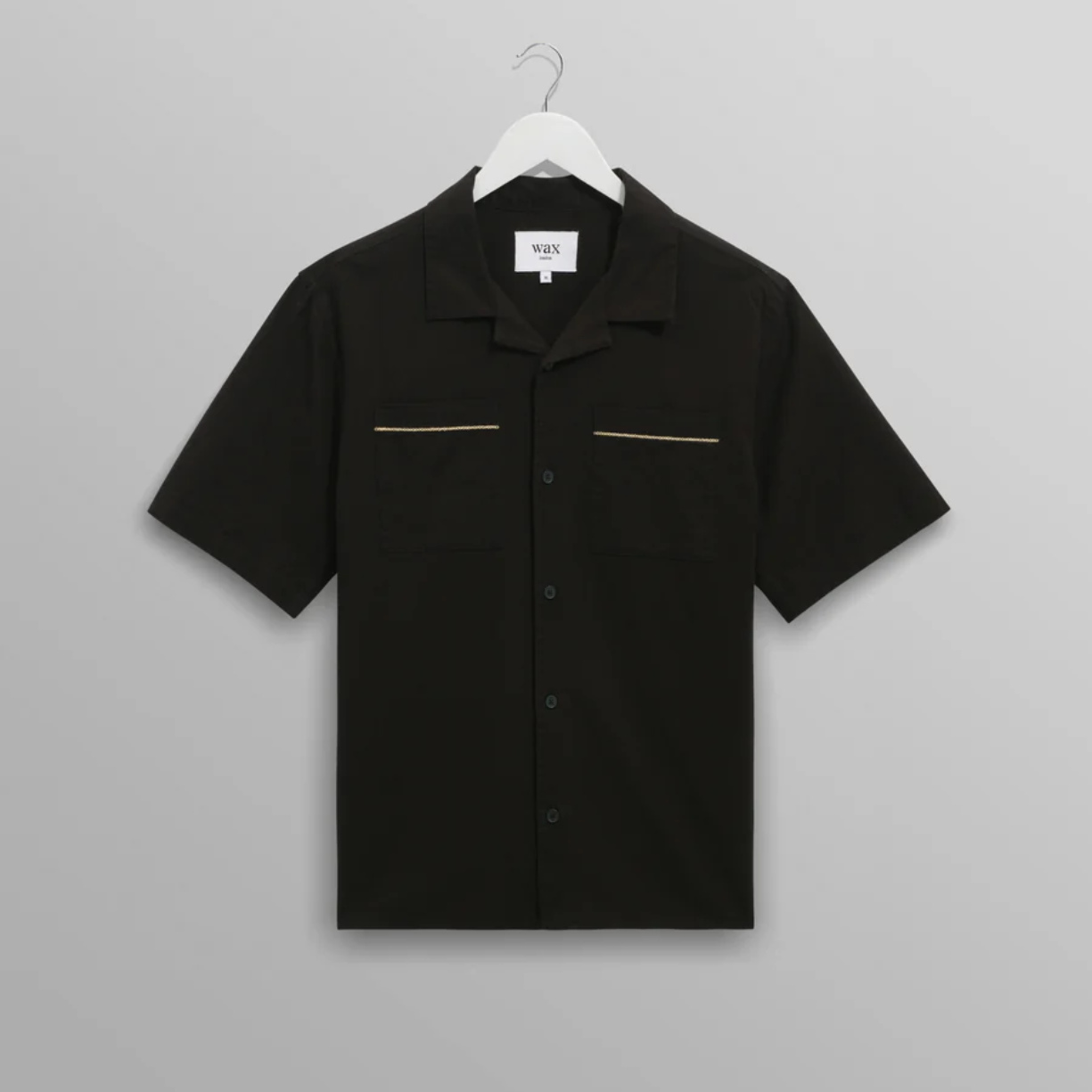 Didcot Black And Multicolour Applique Short Sleeve Shirt
