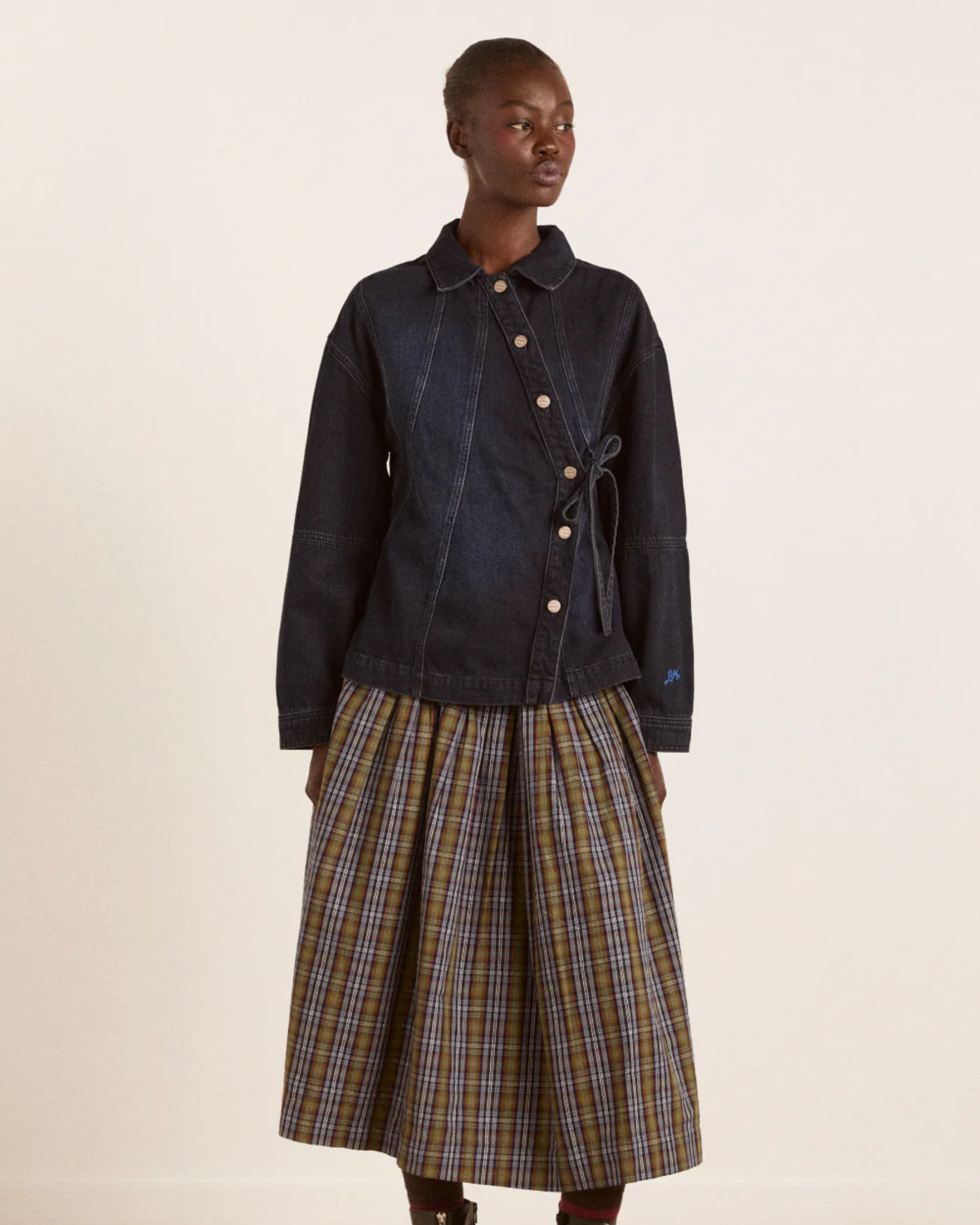 Finella Denim Shirt - Wavy Seams