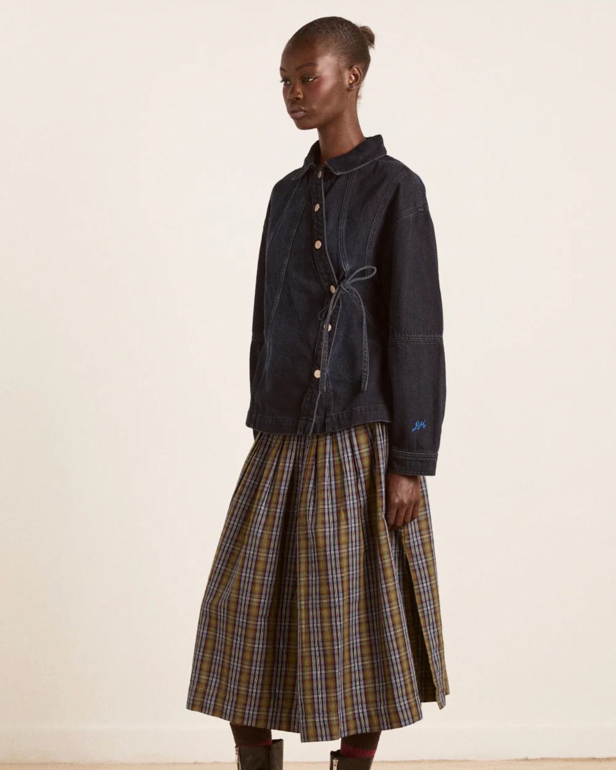 Finella Denim Shirt - Wavy Seams