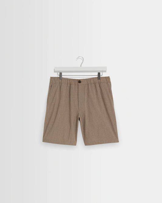 Linton Natural Chalk Stripe Shorts