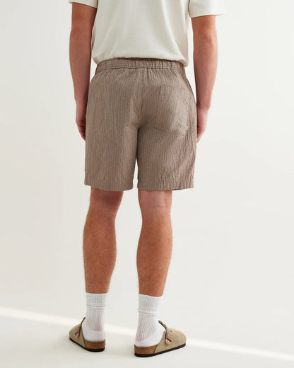 Linton Natural Chalk Stripe Shorts
