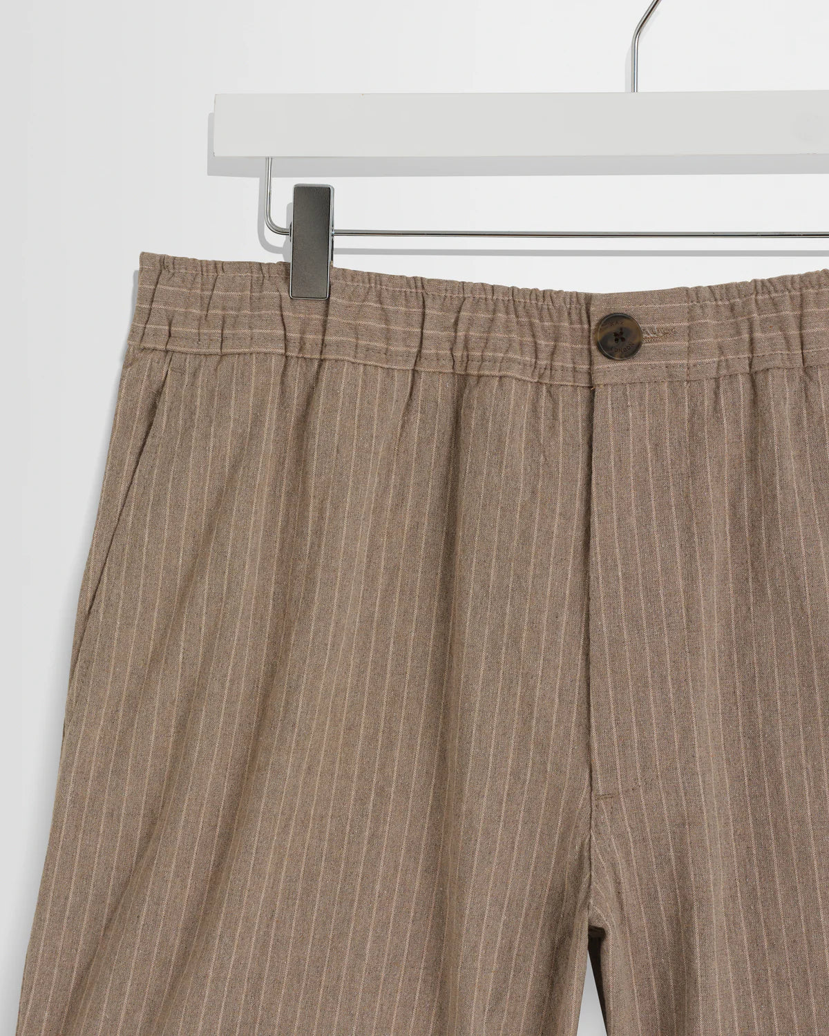 Linton Natural Chalk Stripe Shorts