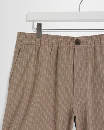 Linton Natural Chalk Stripe Shorts