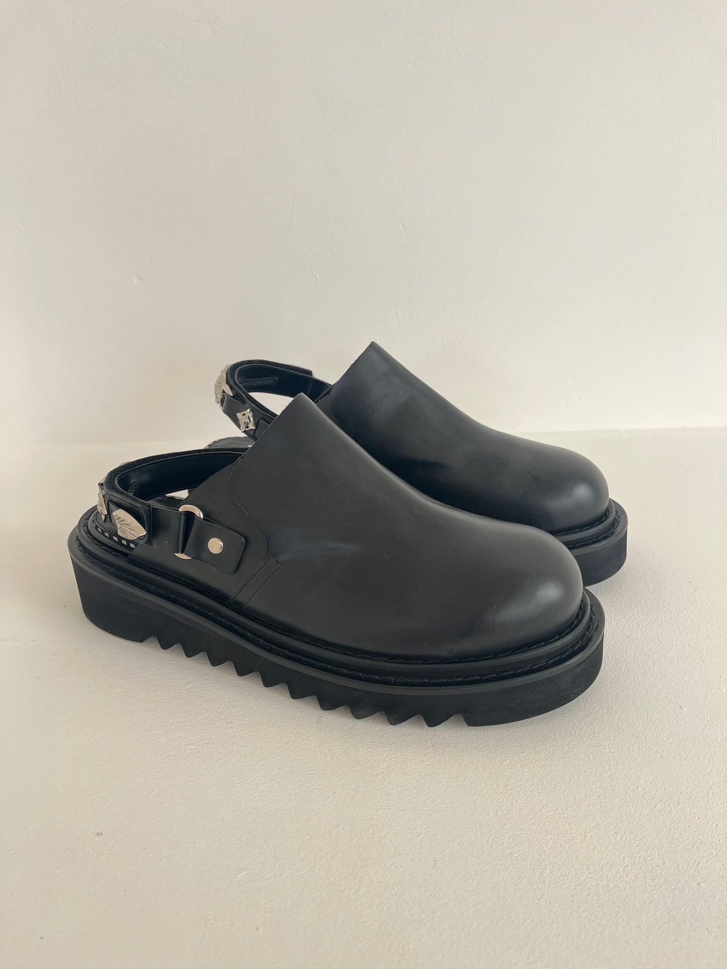 Toga Pulla Chunky Slingback Leather Mule