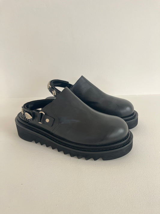 Toga Pulla Chunky Slingback Leather Mule