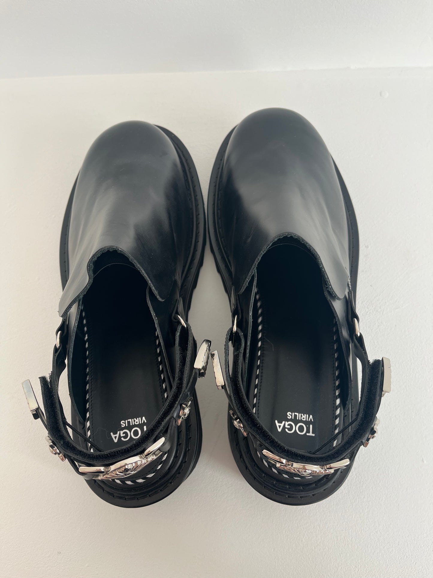 Toga Pulla Chunky Slingback Leather Mule