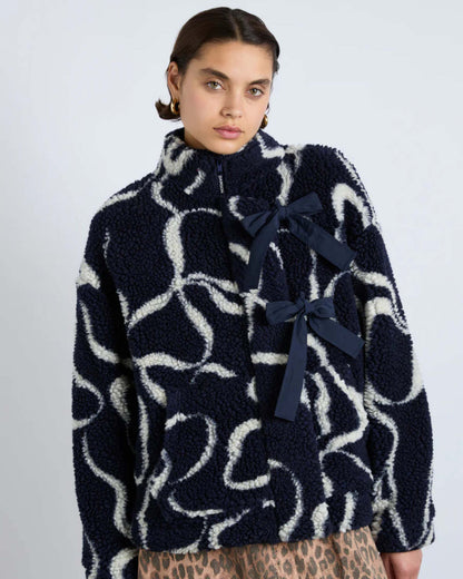 Ingrid Borg Bows Jacket- Navy