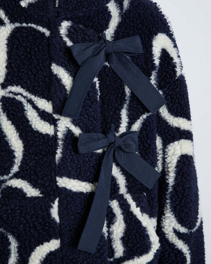 Ingrid Borg Bows Jacket- Navy