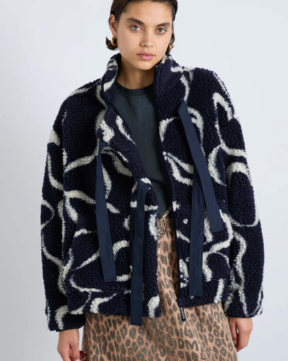 Ingrid Borg Bows Jacket- Navy
