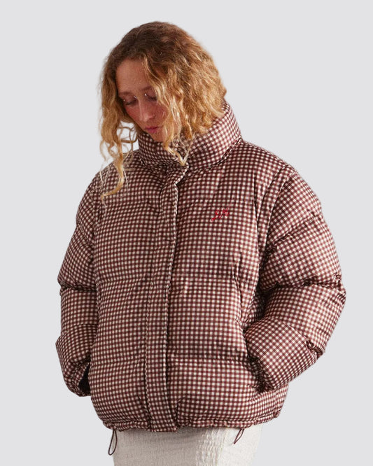 Damson Madder Jennifer Check Puffer