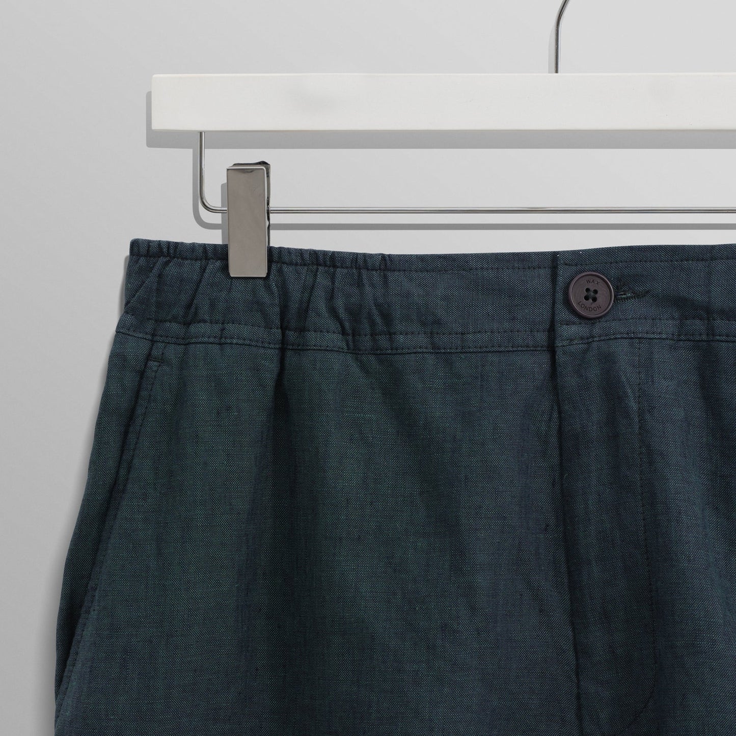 Wax London Kurt Short Two Tone Linen IN  Dark Green
