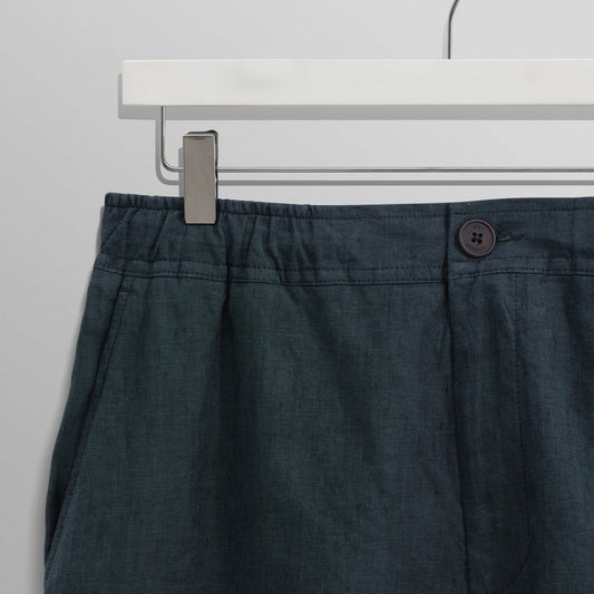 Wax London Kurt Short Two Tone Linen IN  Dark Green