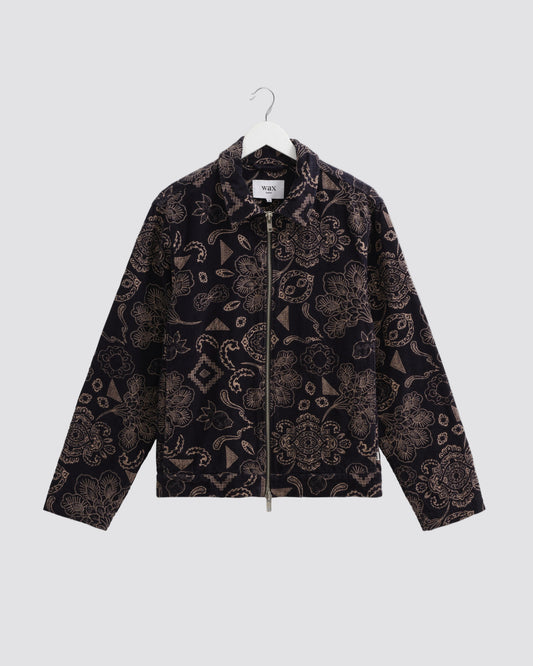 Wax London Park Floral Cord Jacket - Blue