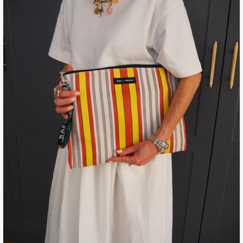 Raf & Grace Red/Yellow Large Pouch