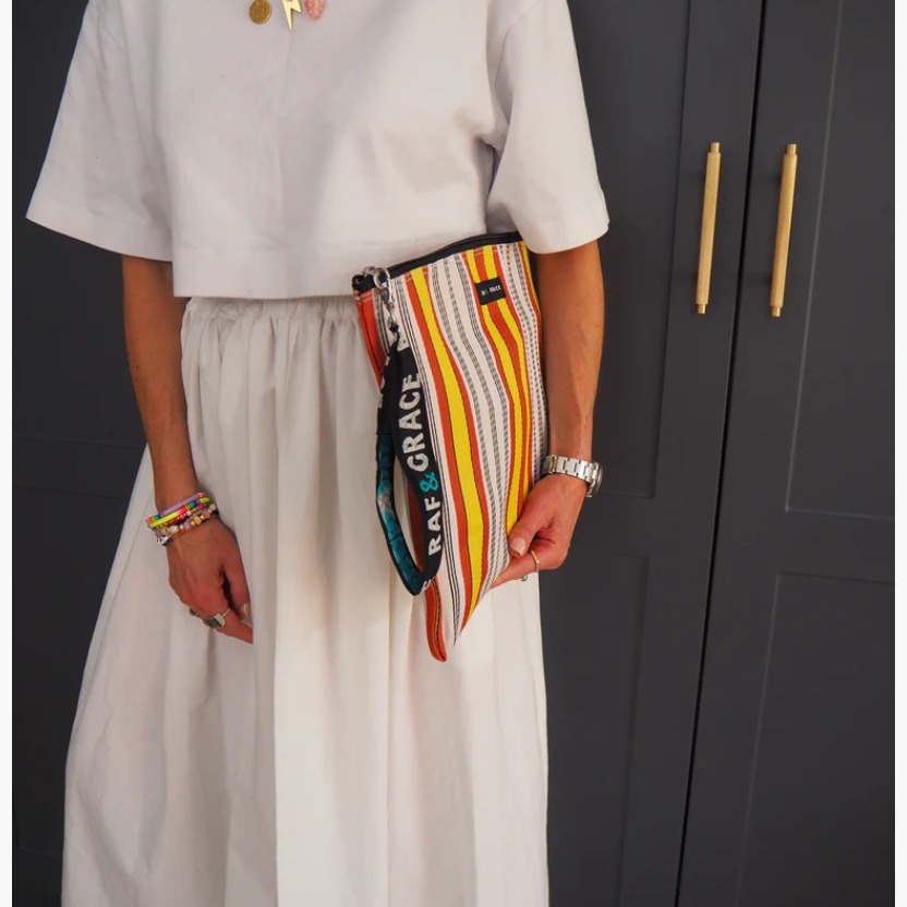 Raf & Grace Red/Yellow Large Pouch