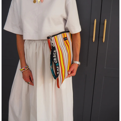 Raf & Grace Red/Yellow Large Pouch