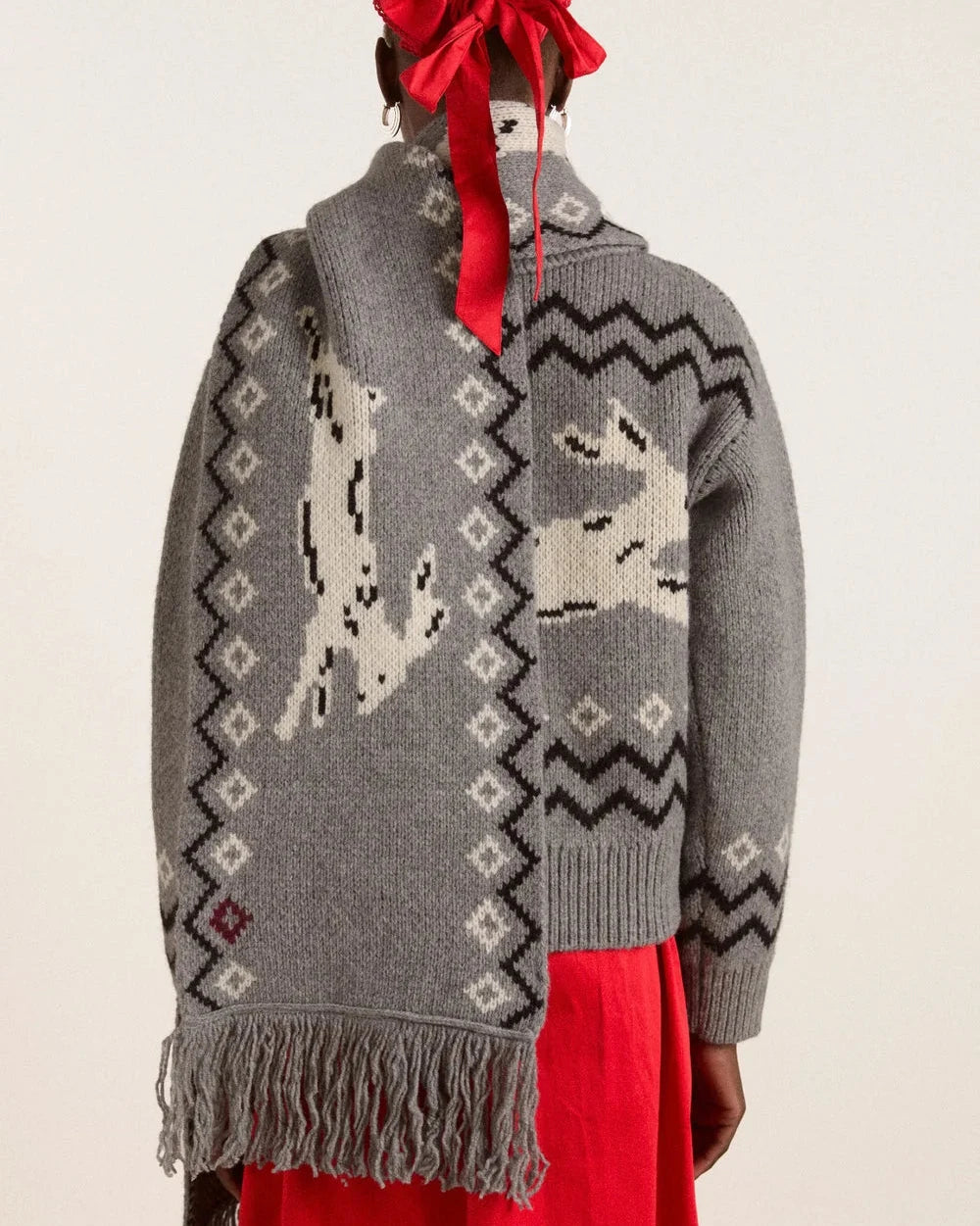 Cecily Scarf - Bunny Intarsia