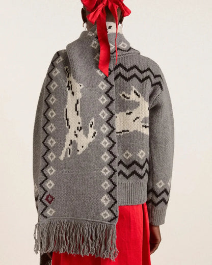 Cecily Scarf - Bunny Intarsia