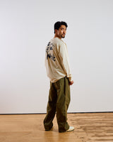 Dense Cotton Drill Army Green Trousers