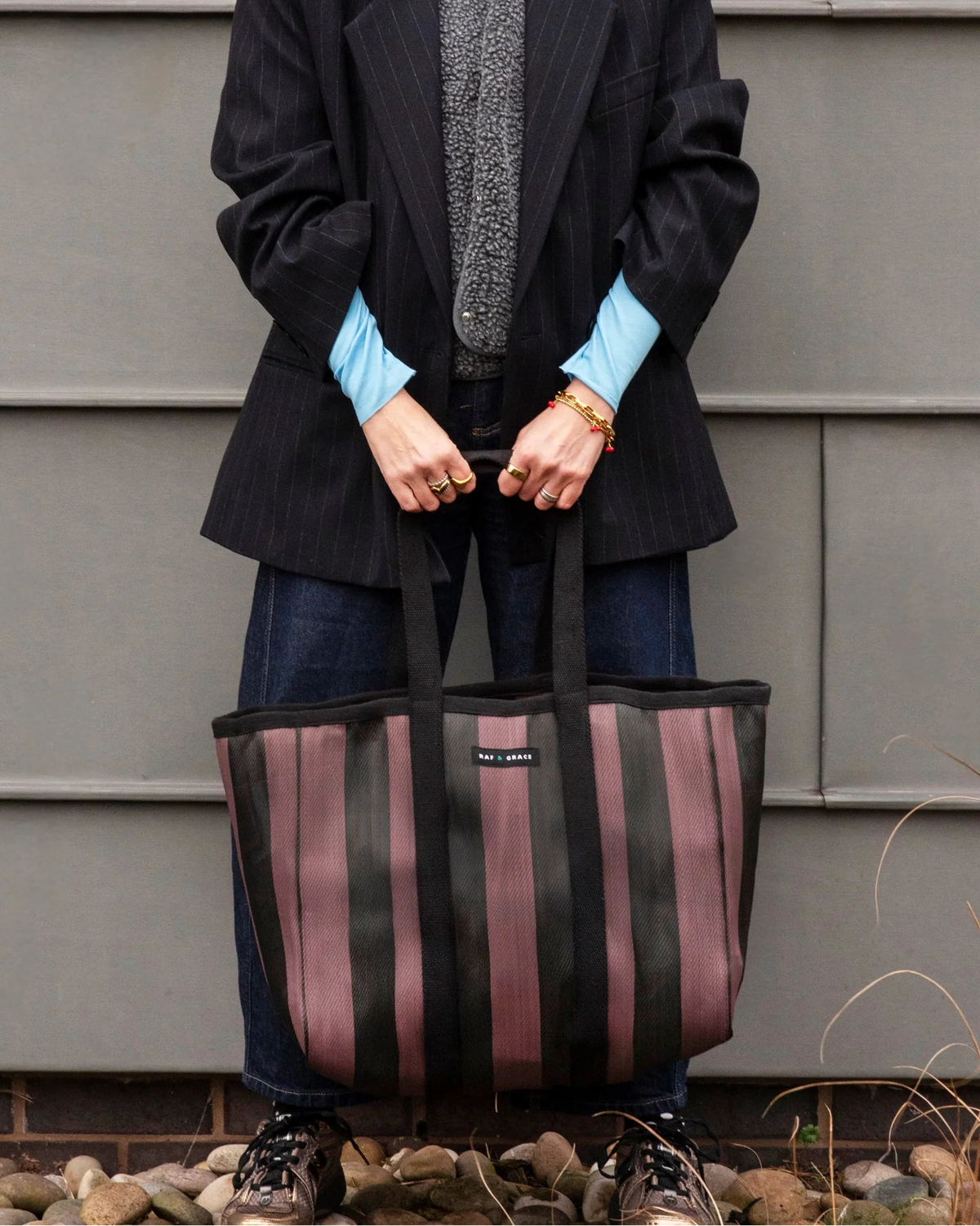 Raf And Grace Large Shopper Bag Brown/Black
