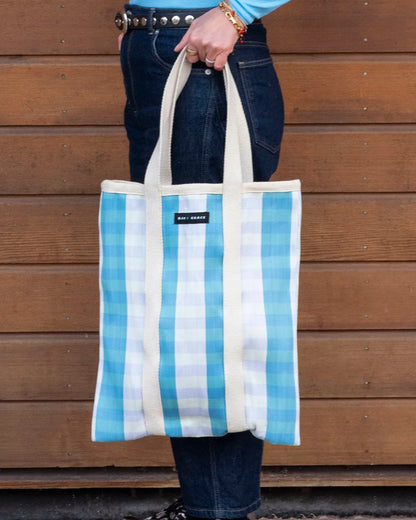 Raf And Grace Tote Bag Blue/Ecru