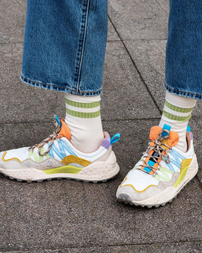 Raf & Grace Sock Ecru/Green