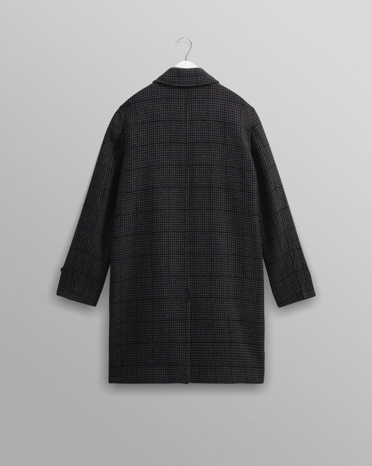 Wax London Stan Puppytooth Coat - Navy/Grey