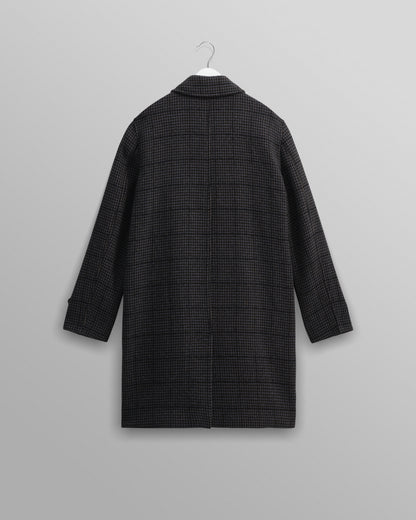 Wax London Stan Puppytooth Coat - Navy/Grey