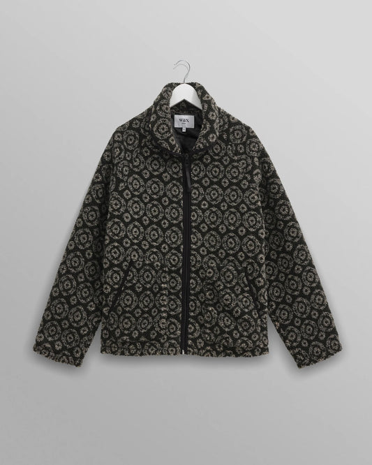 Tate Charcoal Jacquard Fleece Jacket
