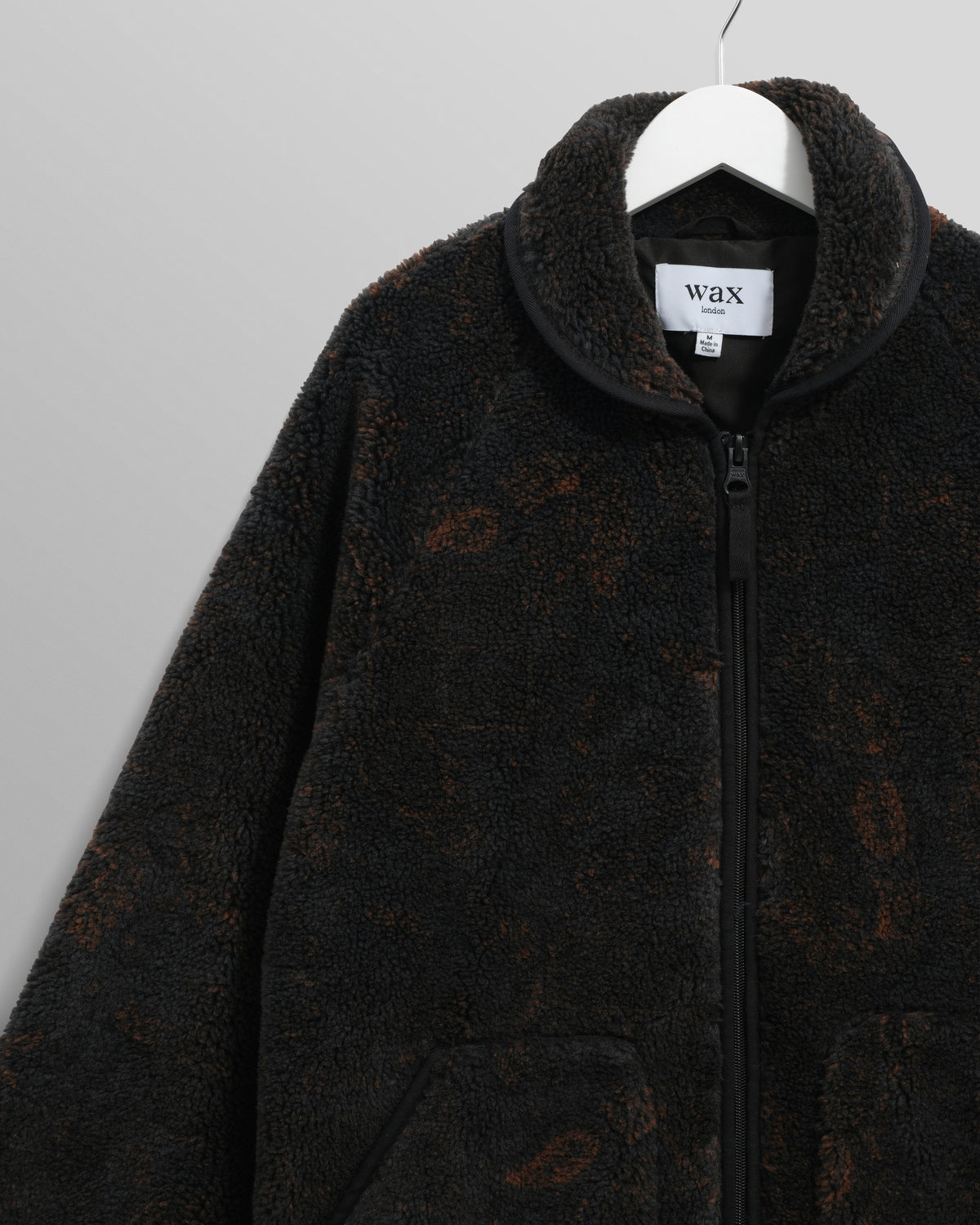 Wax London Tate Paisley Fleece - Black