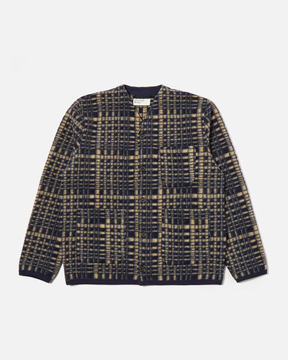 Universal Works Cardigan Telepass Fleece Navy