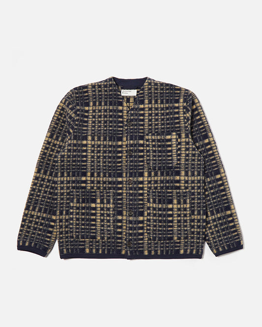 Universal Works Cardigan Telepass Fleece Navy