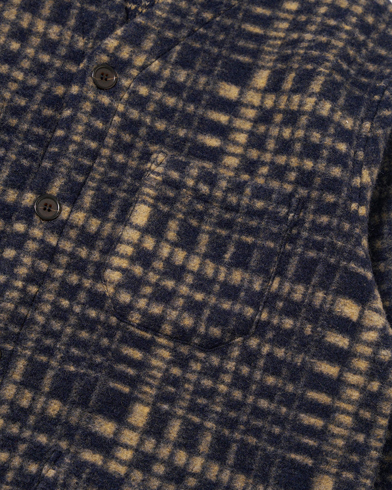 Universal Works Cardigan Telepass Fleece Navy