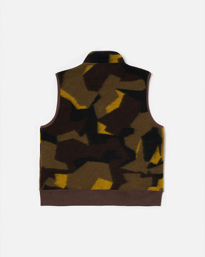 Universal Works Climbing Gilet Swede Camo Fleece Camo
